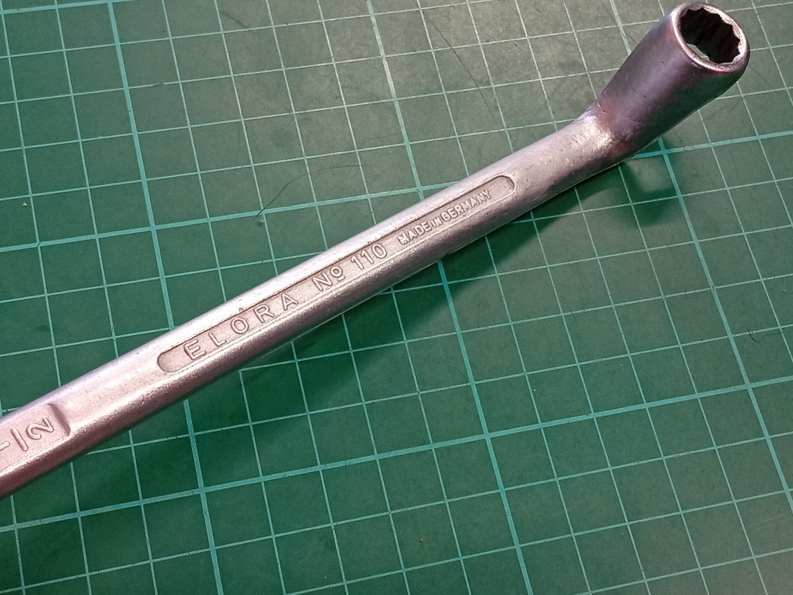 Elora No110 7/16″ x 1/2″ AF, Chrome-Vanadium Offset Ring Spanner, Germany