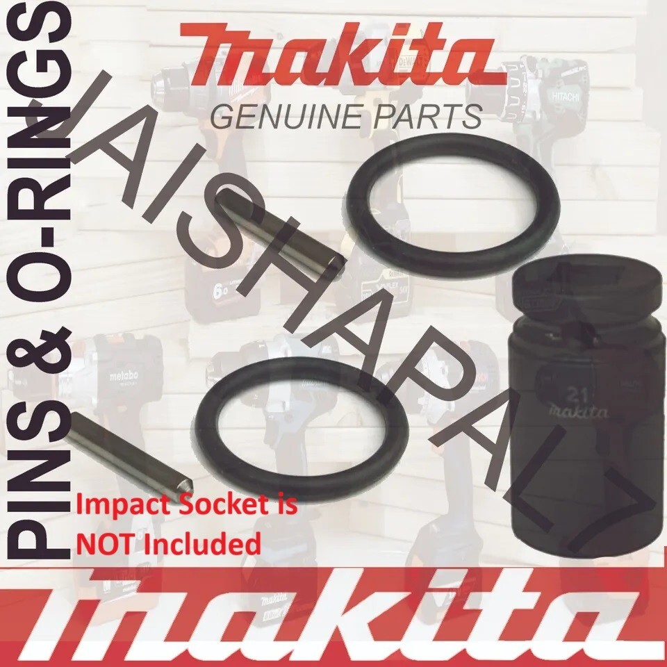 Makita 1/2 Scaffolders Impact Socket Replacement Pins & O-Rings (2 of Each) Tf»»
