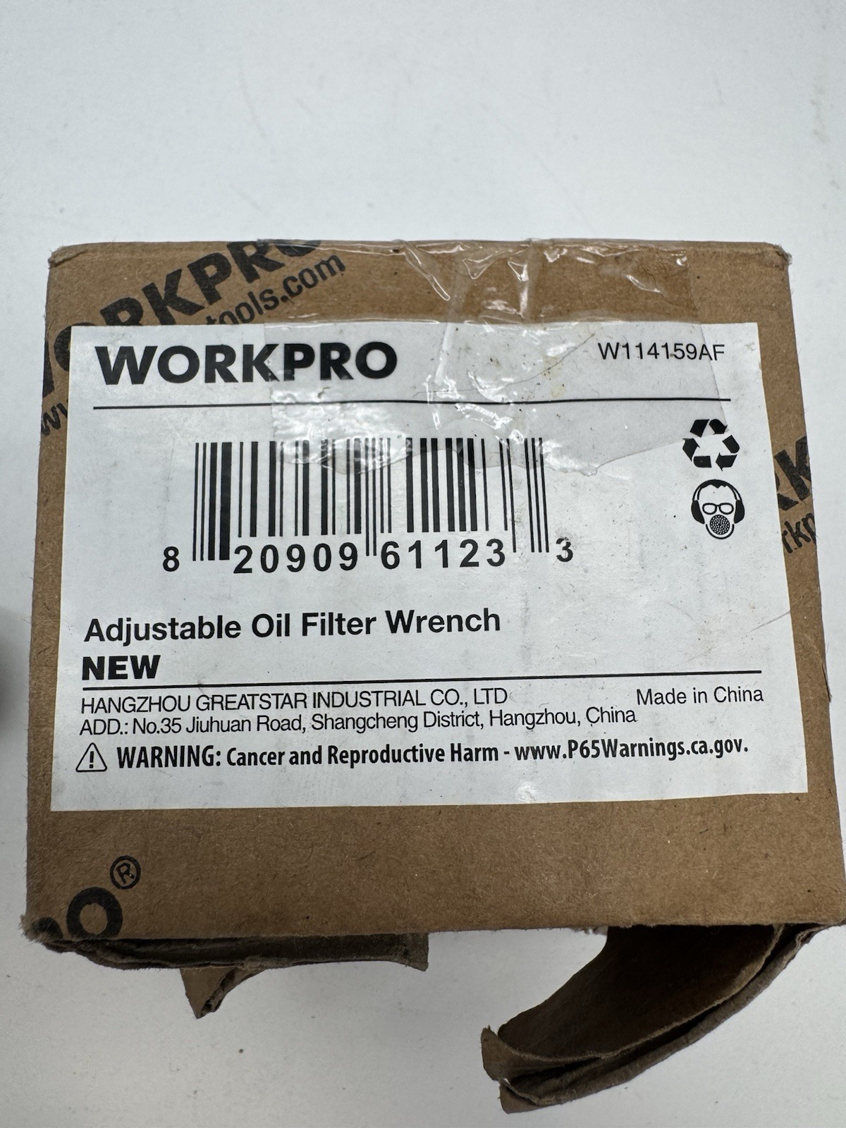 WORKPRO Adjustable Universal Oil Filter Wrench Removal Tools w/Auto-Clamp Spring