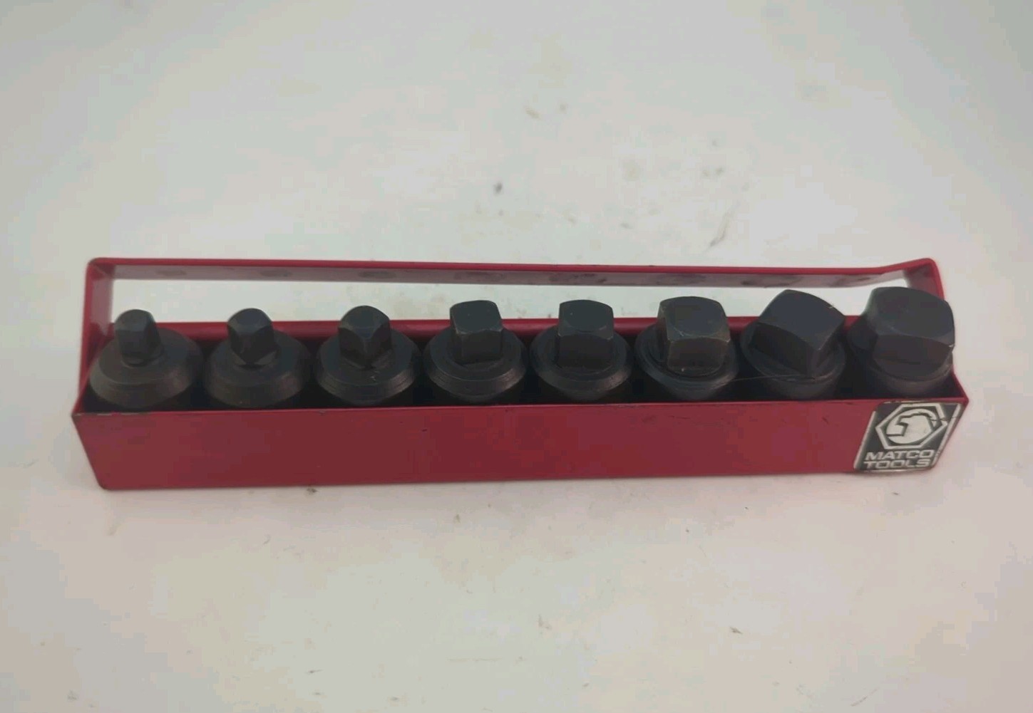 8 Pc. Matco 1/4″-5/8″ SAE 1/2″ Drive Square External Drain Plug Socket Set