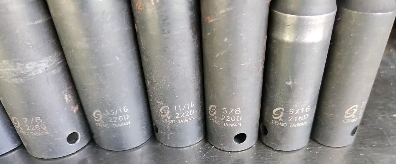 Sunex Standard 1/2″ Deep Impact Sockets HD Quality 9pc 7/16″ to 1-1/16″