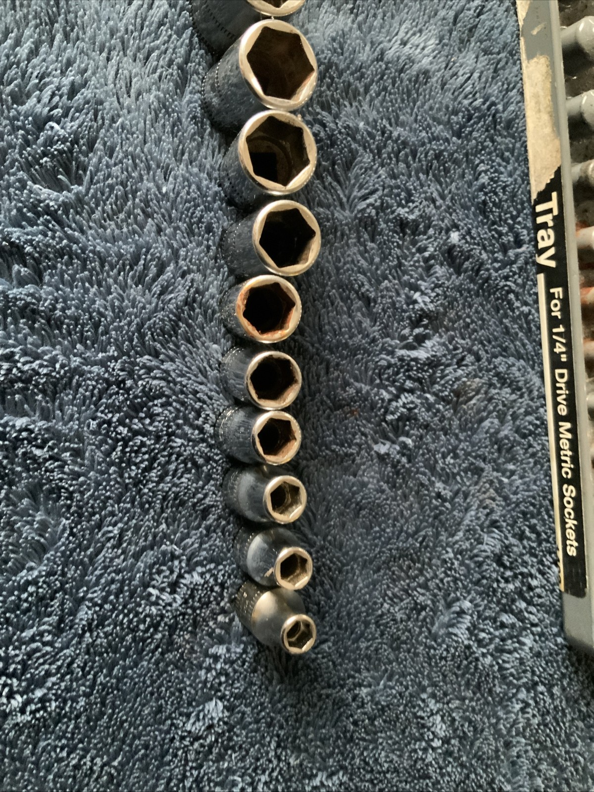 Snap On 1/4” Drive Shallow And Deep Socket Sets….5-14mm….each Set, 6pt…..