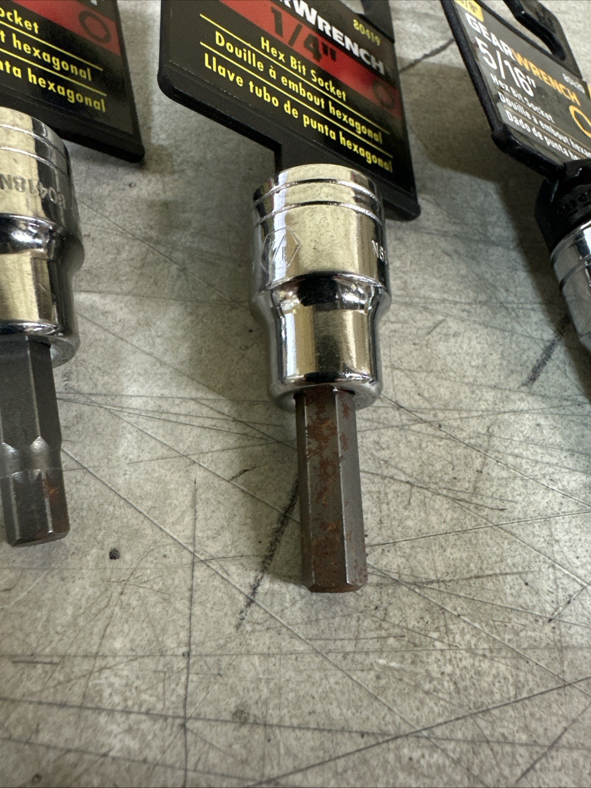 NEW GearWrench 3/8” Hex Bit Socket 7pc. 1/8”, 5/32” 3/16” 7/32” 1/4” 5/16” 3/8”