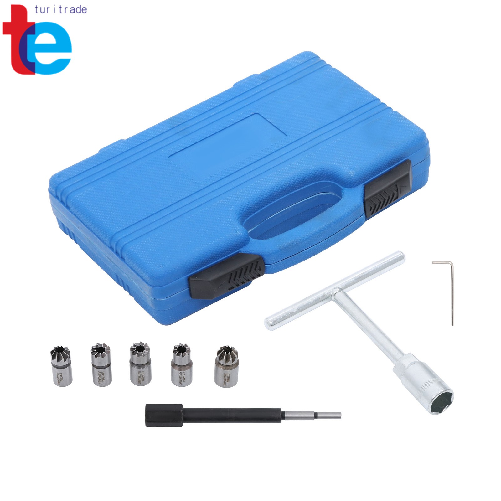 7pcs Diesel Injector Seat Cutter Set Cutter Cleaner Tool Set Carbon Remover Kit
