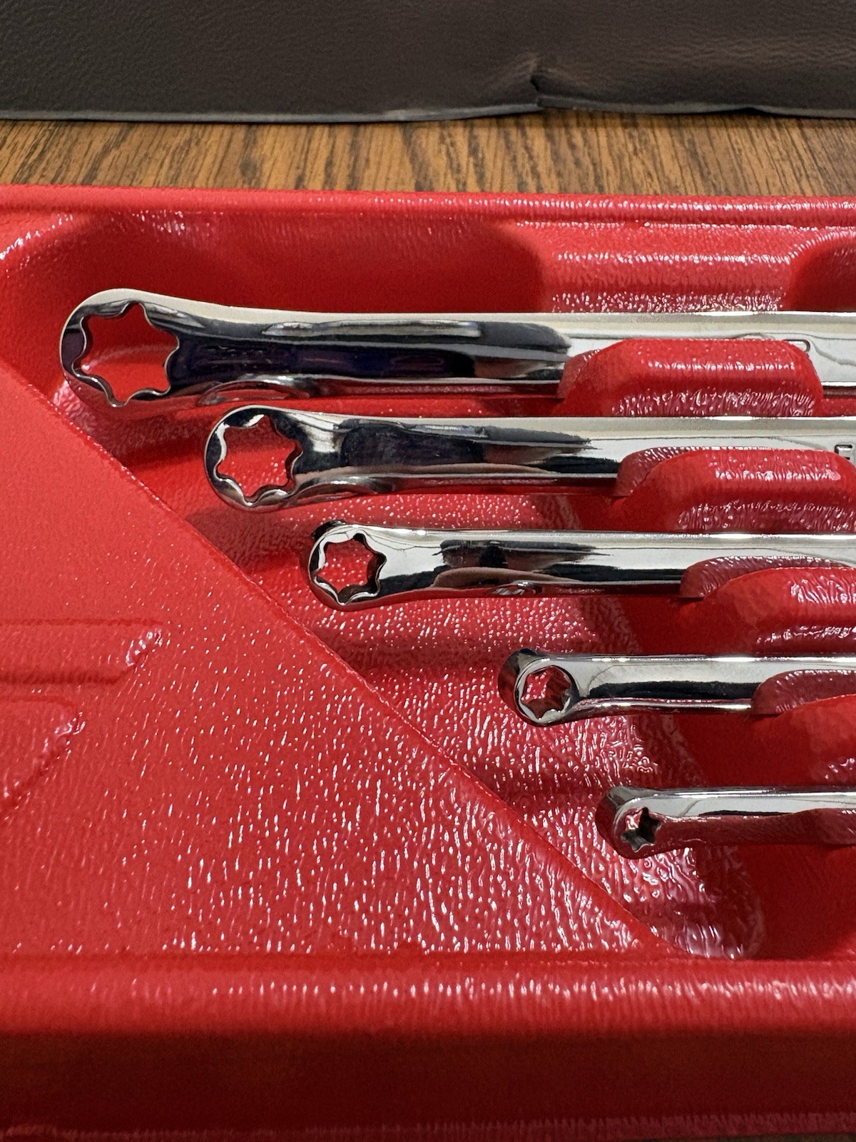 Snap-on 5 Pc TORX Long 10° Offset Box Wrench Set (E5-E20) New