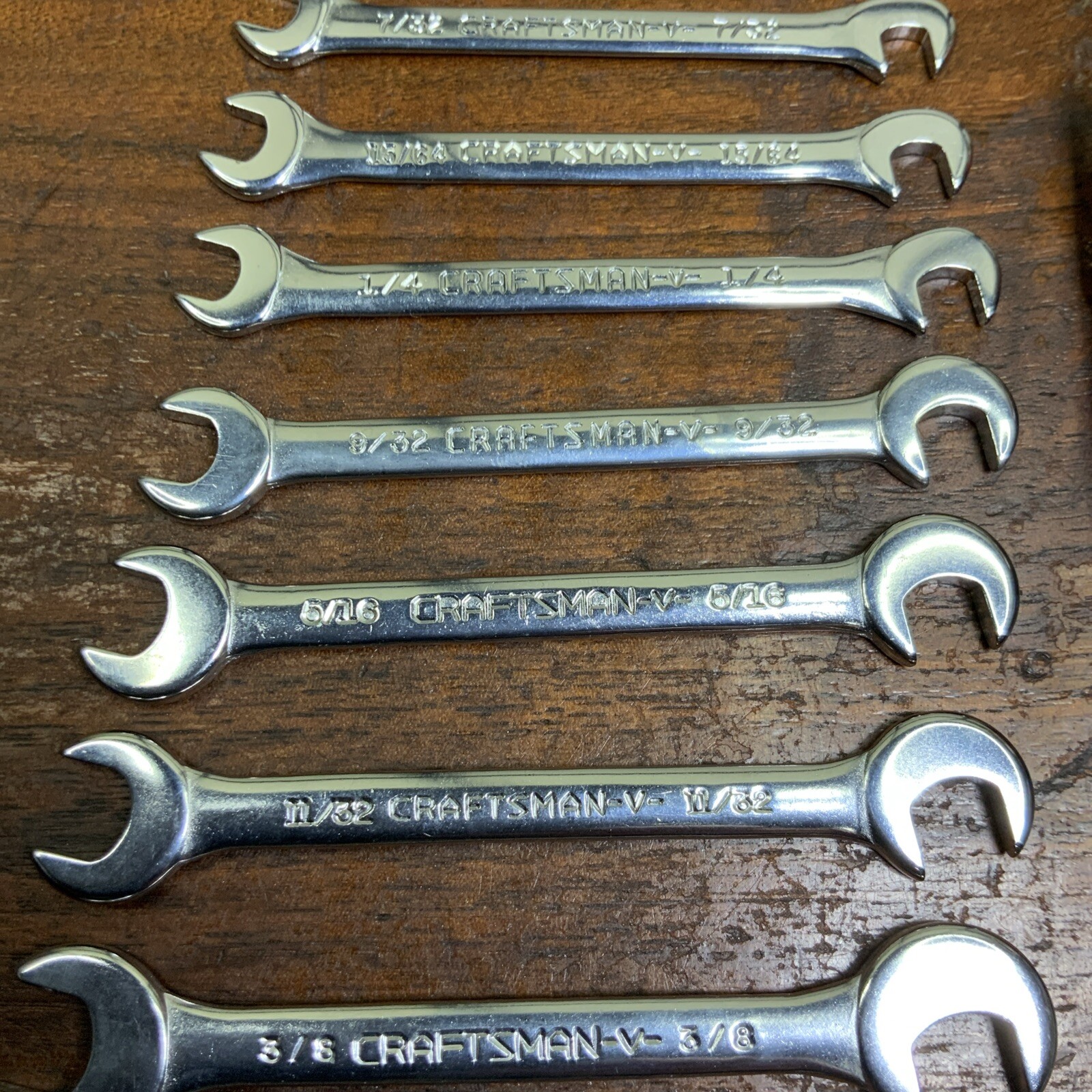 Vintage Craftsman 8 Piece SET Open End Ignition Wrench Set 9-4306 V SERIES USA