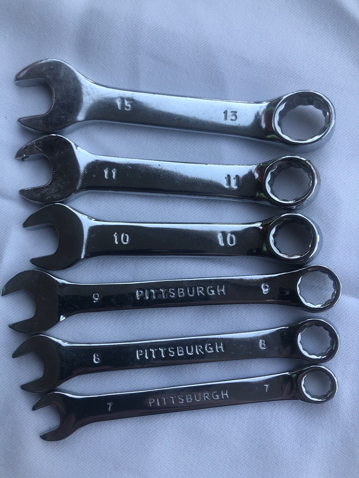 CR-V Pittsburgh alloy steel mix different sizes combination wrench tools 12 poin