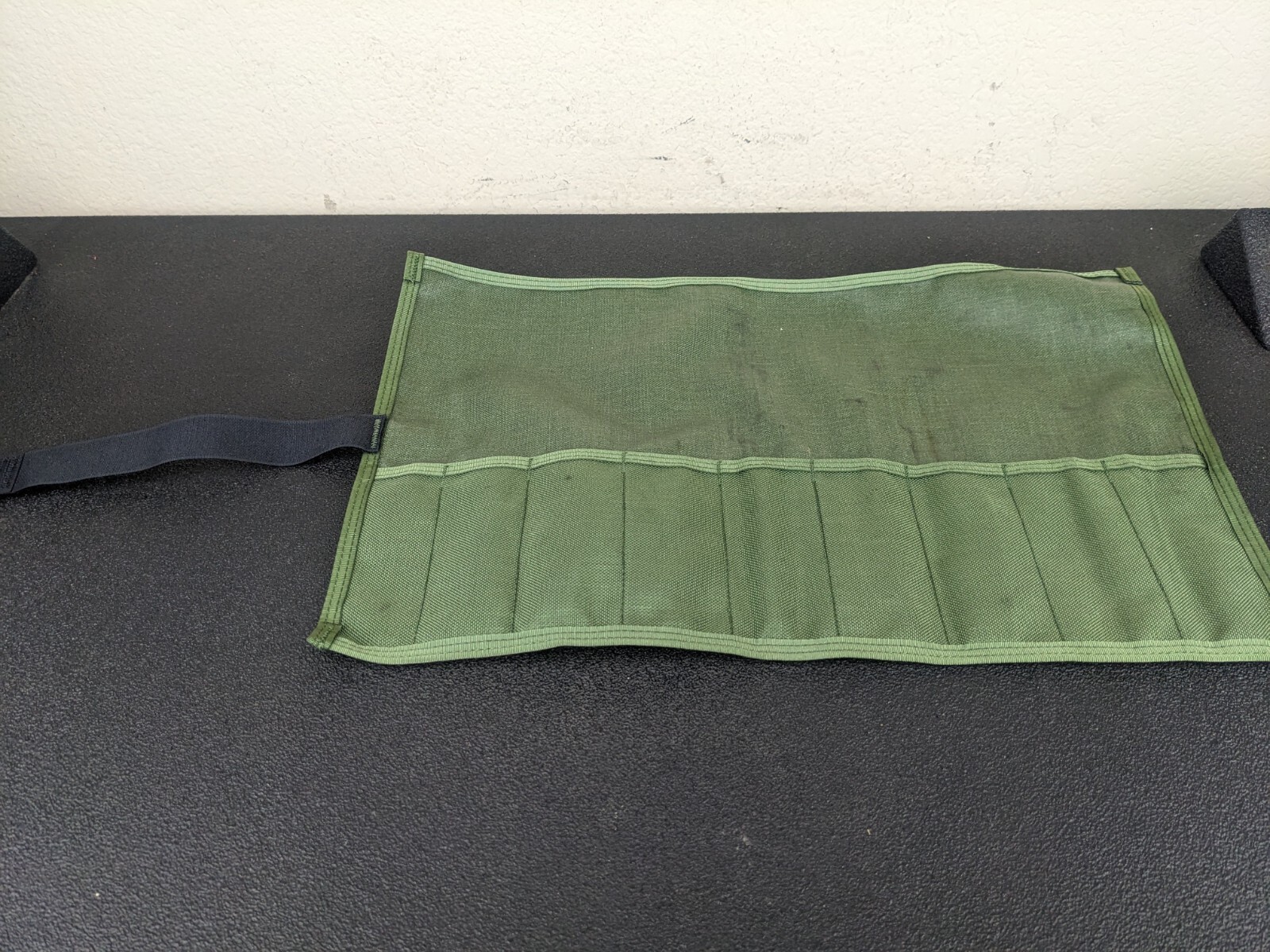 #bk370 NEW Canvas Roll Roll-Up Tool Roll for Punch and Chisels Military Green