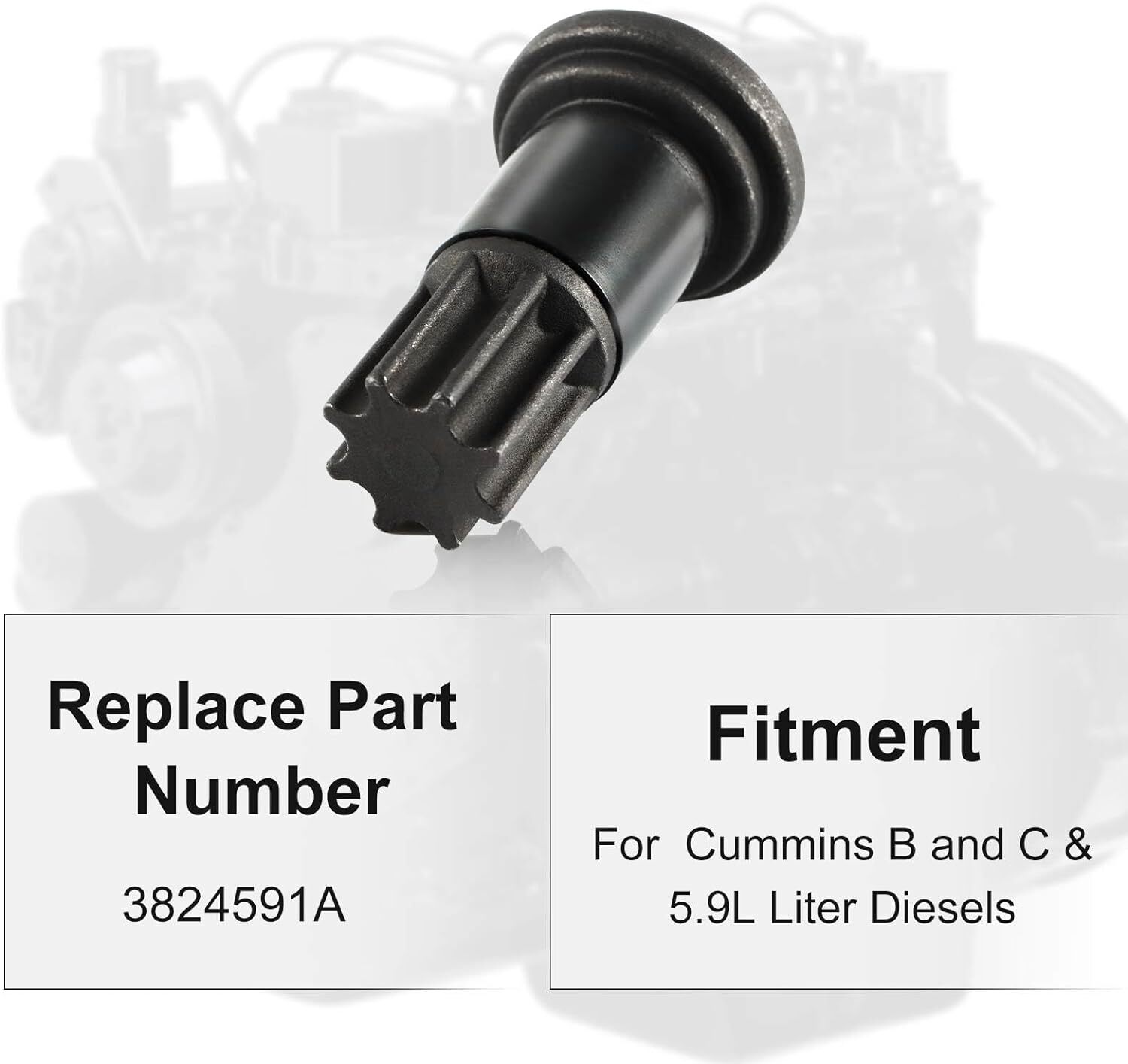 Engine Barring Rotating Tool for Cummins B/C Series & Dodge 3.9L 5.9L 6.7L 8.3L