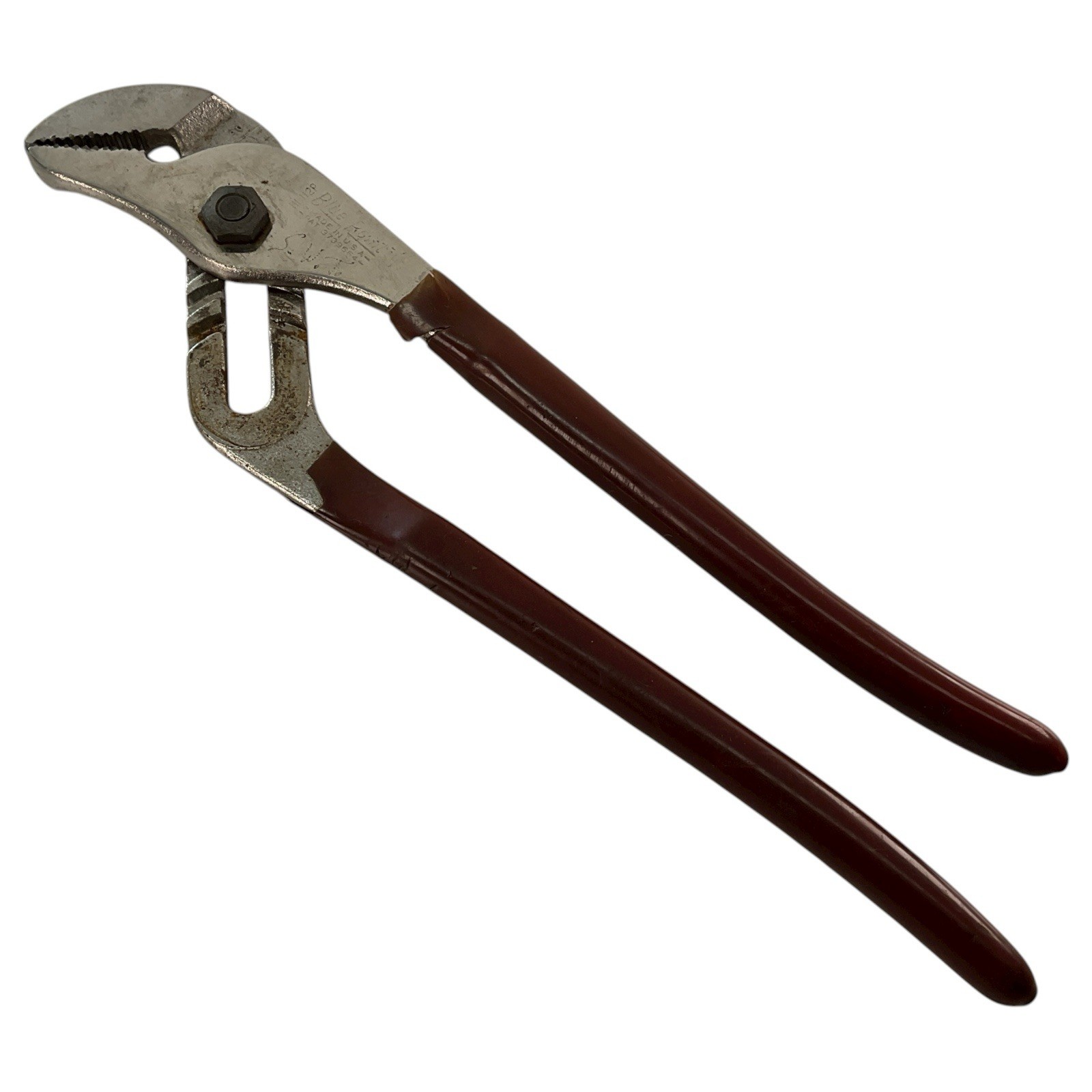 Blue Point Tools HL112P 12 Inch Slip Joint Pliers Red Handle Vintage USA Made