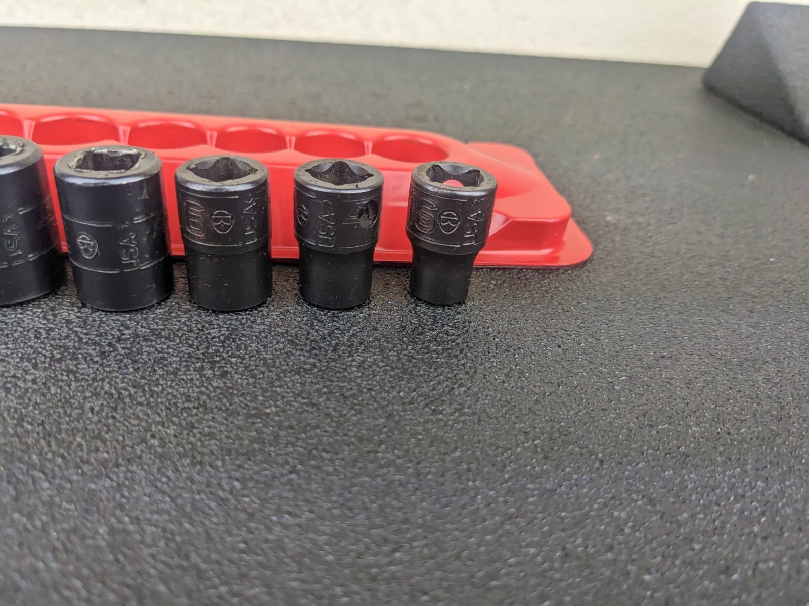 #bm391 Snap On Tools 12 Piece SAE Short 3/8 Impact Sockets Shallow Sockets