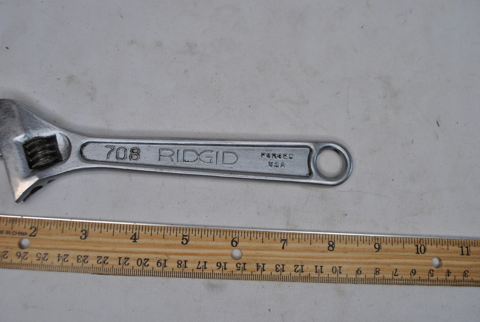 Ridgid 8″ Adjustable Wrench The Ridge Tool Co. 708 Elyria Ohio USA READ!
