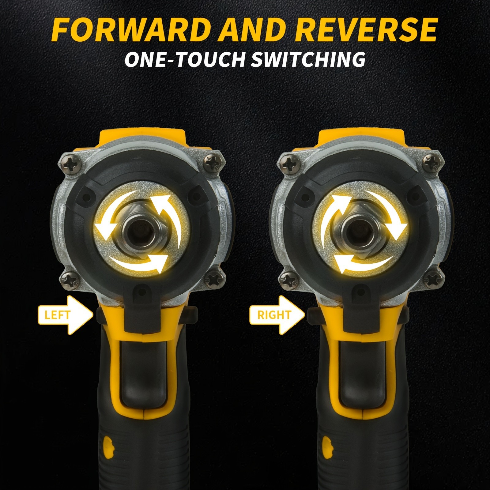 1/2-inch Cordless Impact Wrench, 3600RPM/430N High Torque