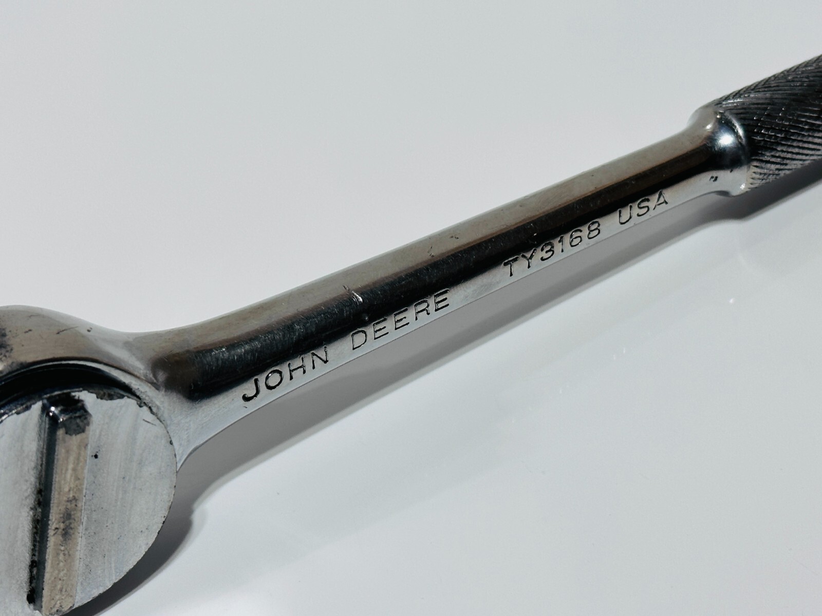 John Deere Tools USA Made TY3168 1/2″ Drive Ratchet – 10″ Long – Knurled Handle