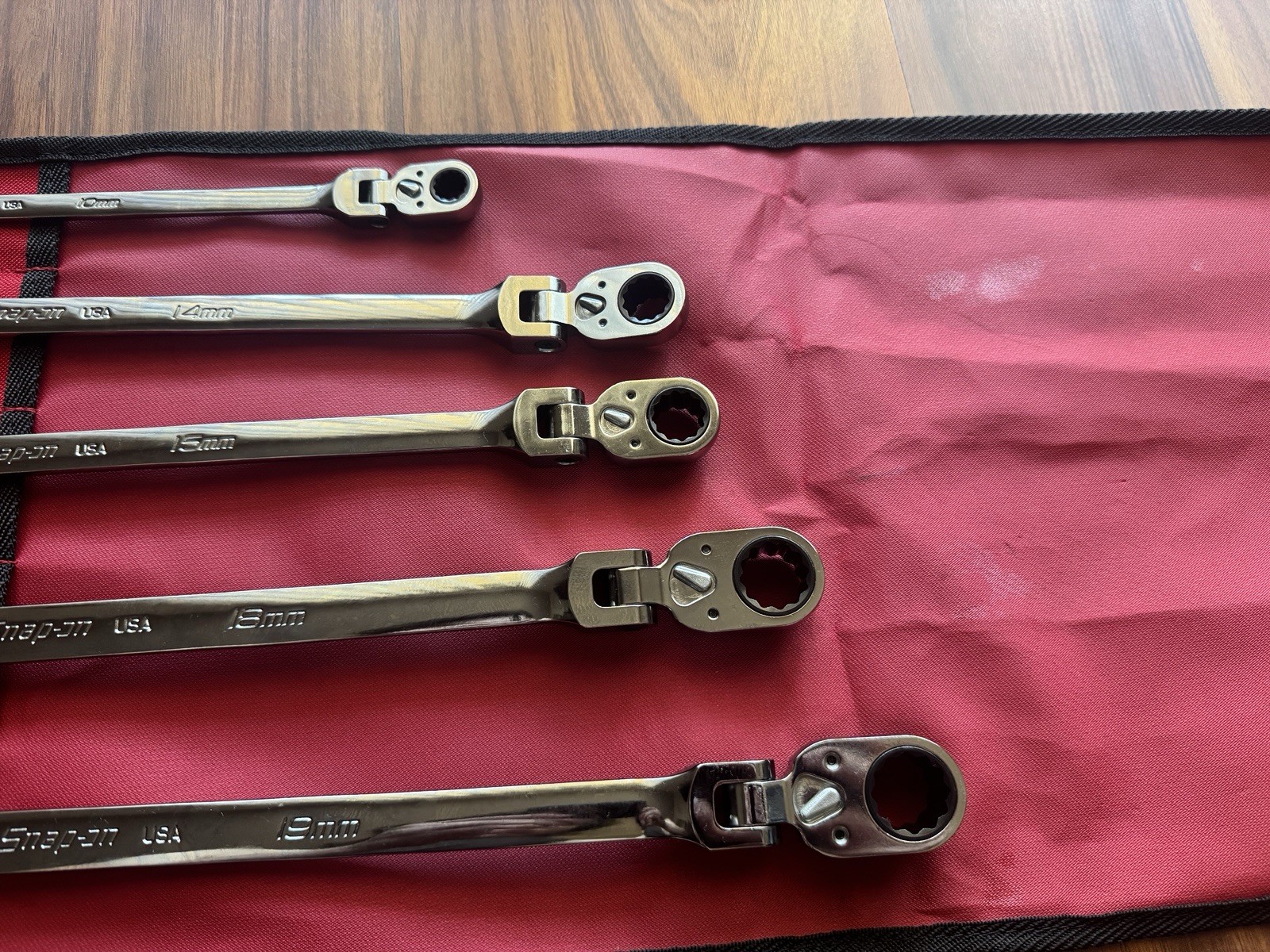 NEW Snap-on™ 5pc Metric Double Flex Reversible Ratcheting Wrench XFRRM705 Unused