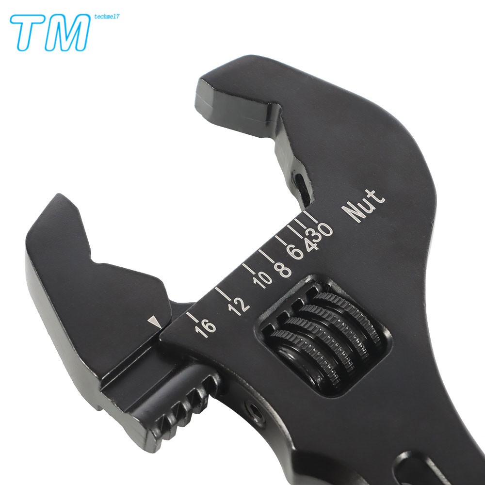 Aluminum 3AN 4AN-16AN Adjustable Wrench Tool Spanner For Hose End Fitting Black