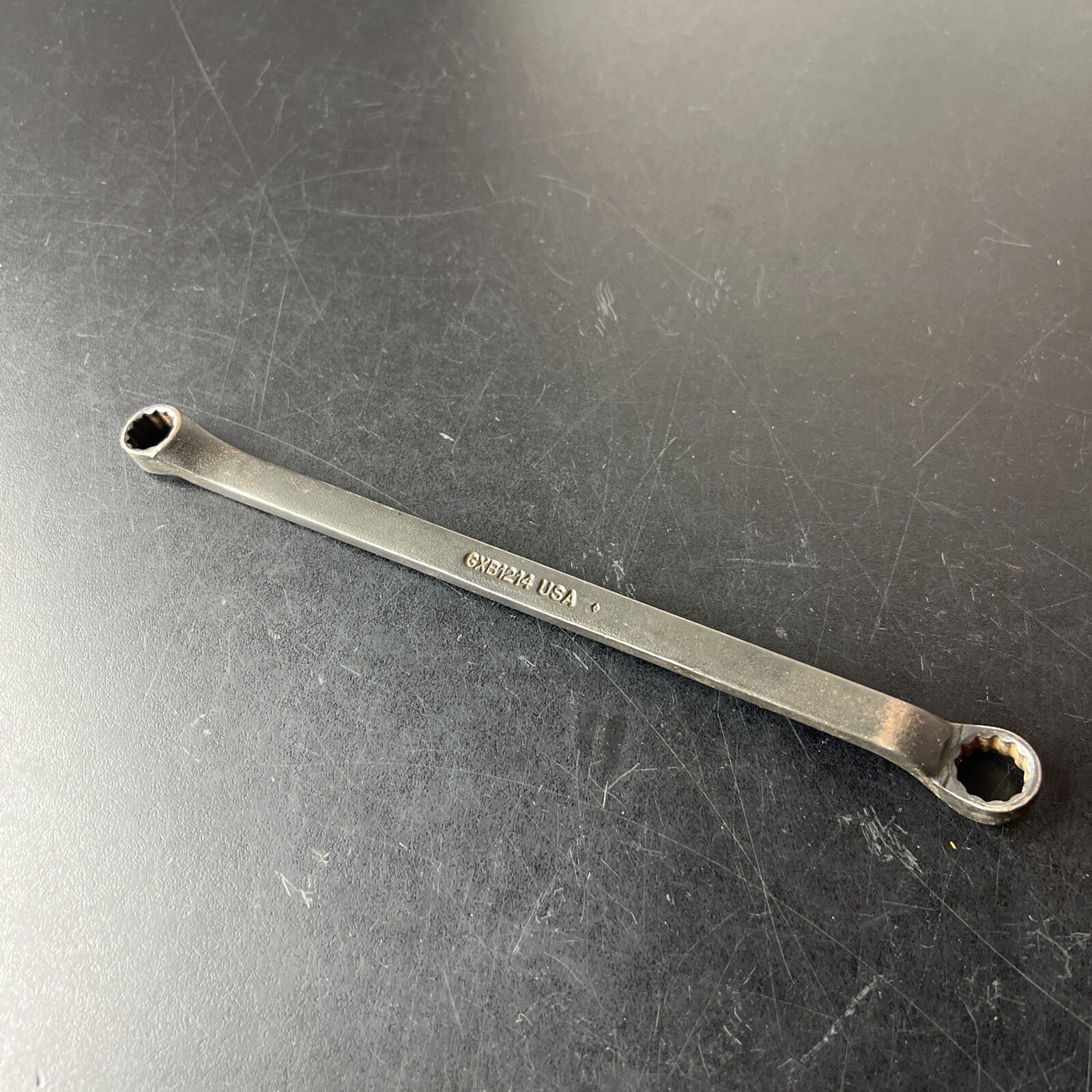 Snap-on 3/8″ x 7/16″ GXB1214 Black Industrial Finish Box Wrench USA