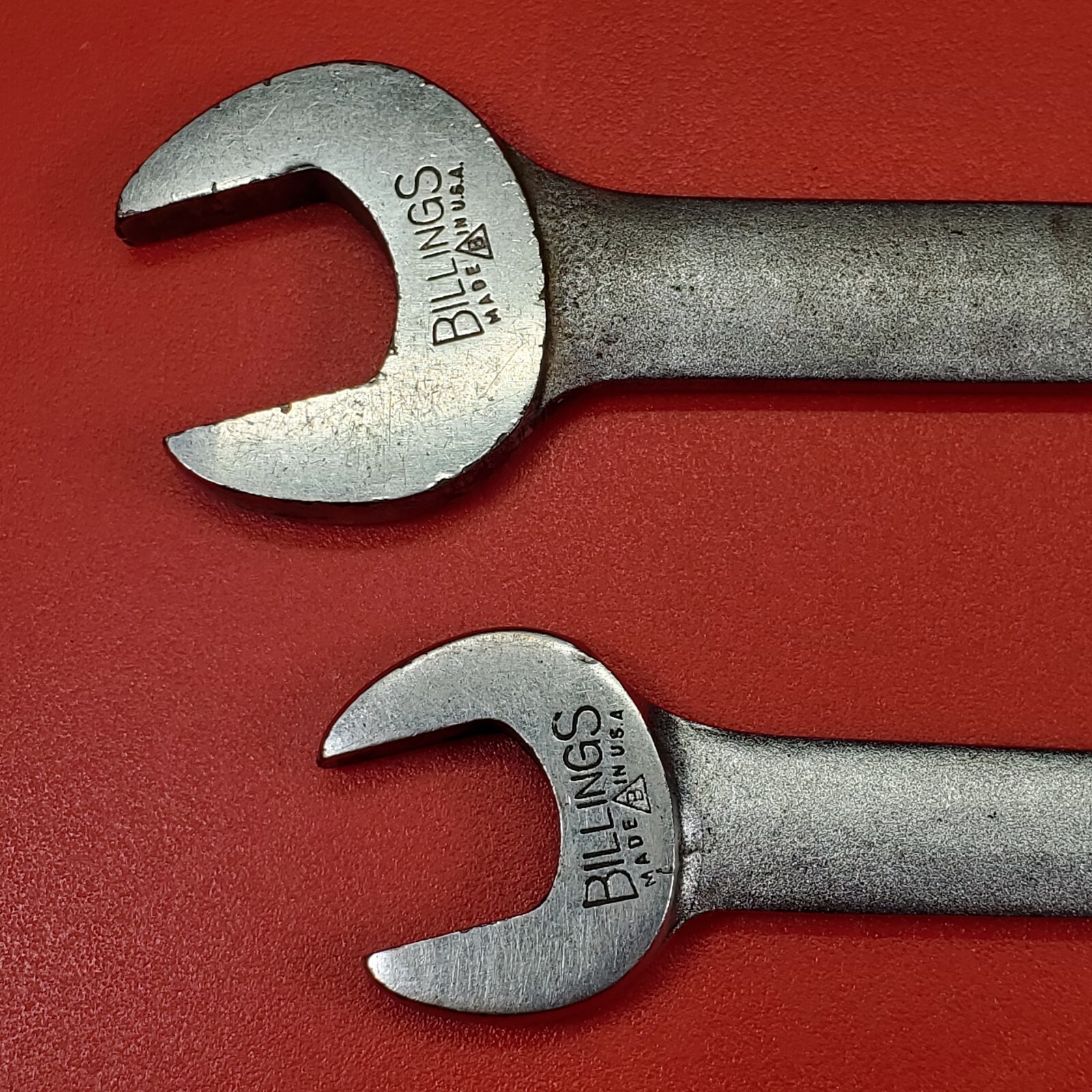 Billings SAE Open End Wrenches 9/16 x 5/8″ 1727 11/16×25/32″ 1029 Lot of (2) VTG