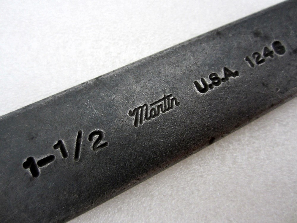 Martin 1-1/2″ Open End Service Wrench 1246 Made in USA