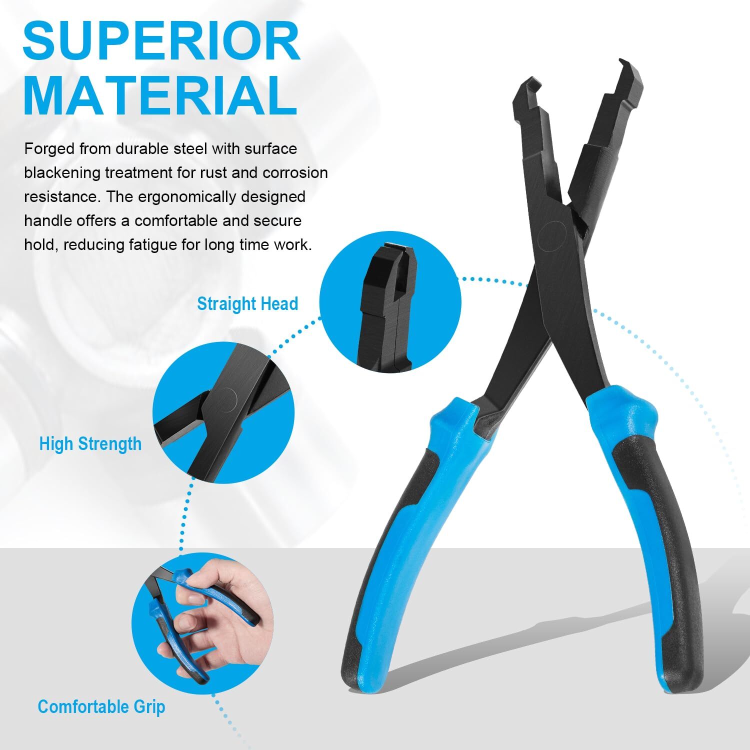 Straight U-Joint Snap Ring Pliers Plastic Push Pin Pliers Tool 70300