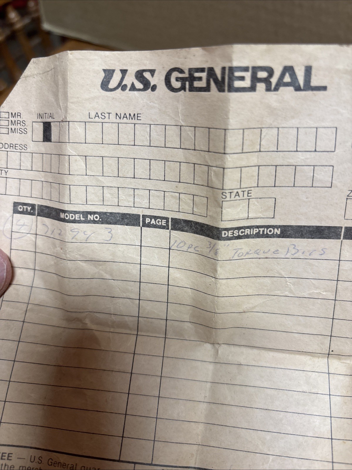 Vintage 3/8” Torque Bit Set ( US General/ Harbor Freight / Icon) ? Receipt Found