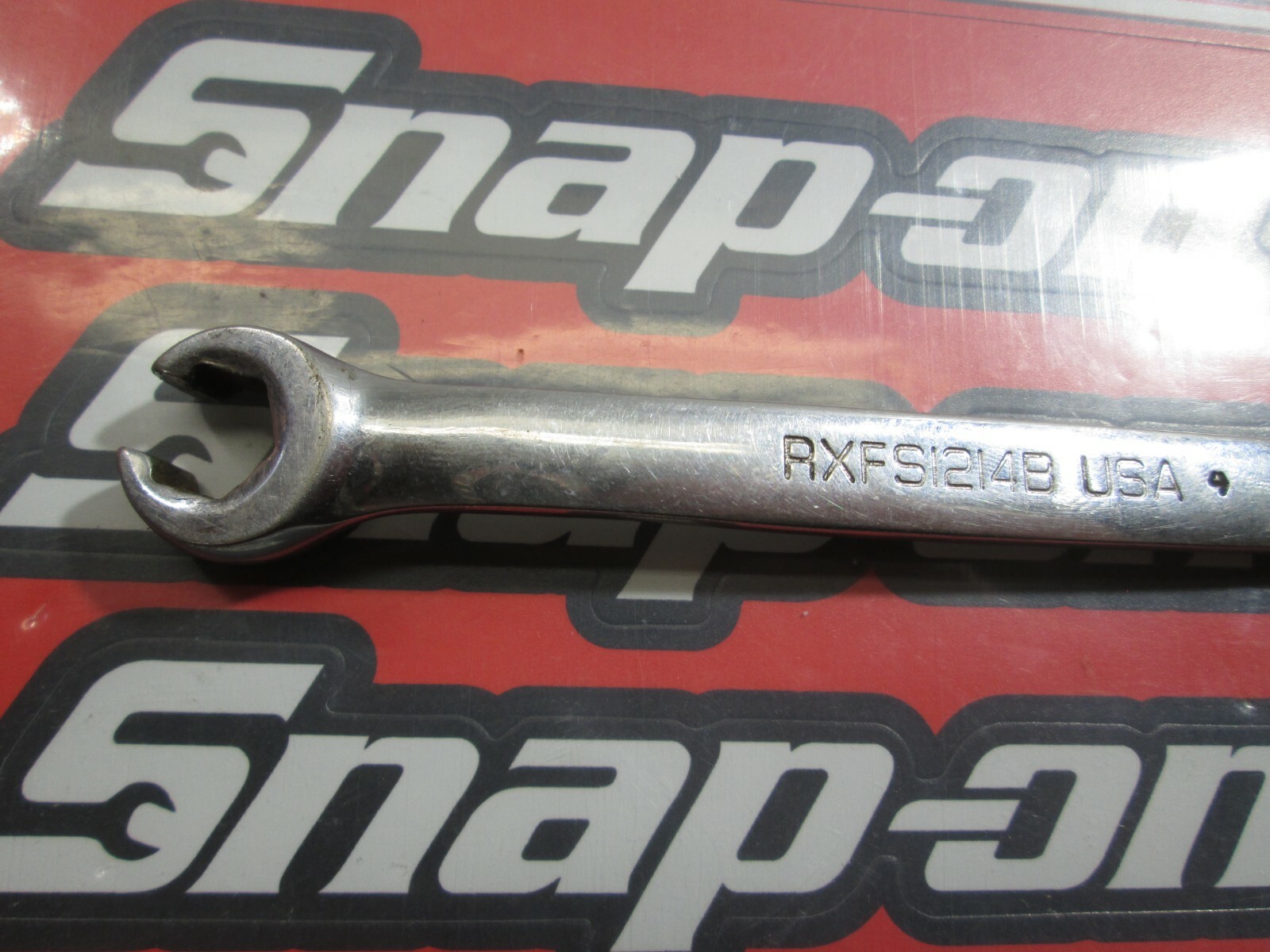 Snap-On Tools RXFS1214B Chrome 3/8″ + 7/16″ Double End Flare Nut Line Wrench