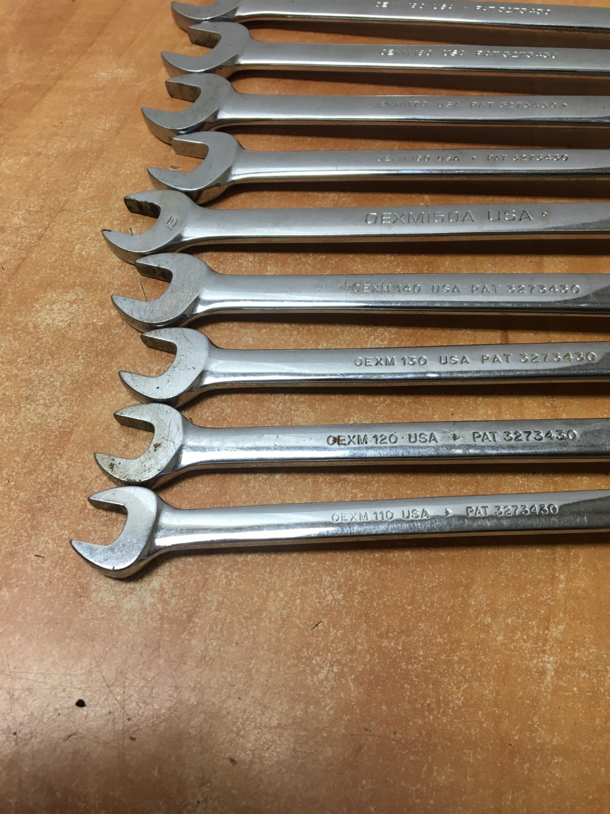 Snap-On METRIC OEXM Series Combination Wrench 9pc Set 11mm-19mm OEXM190 OEXM180