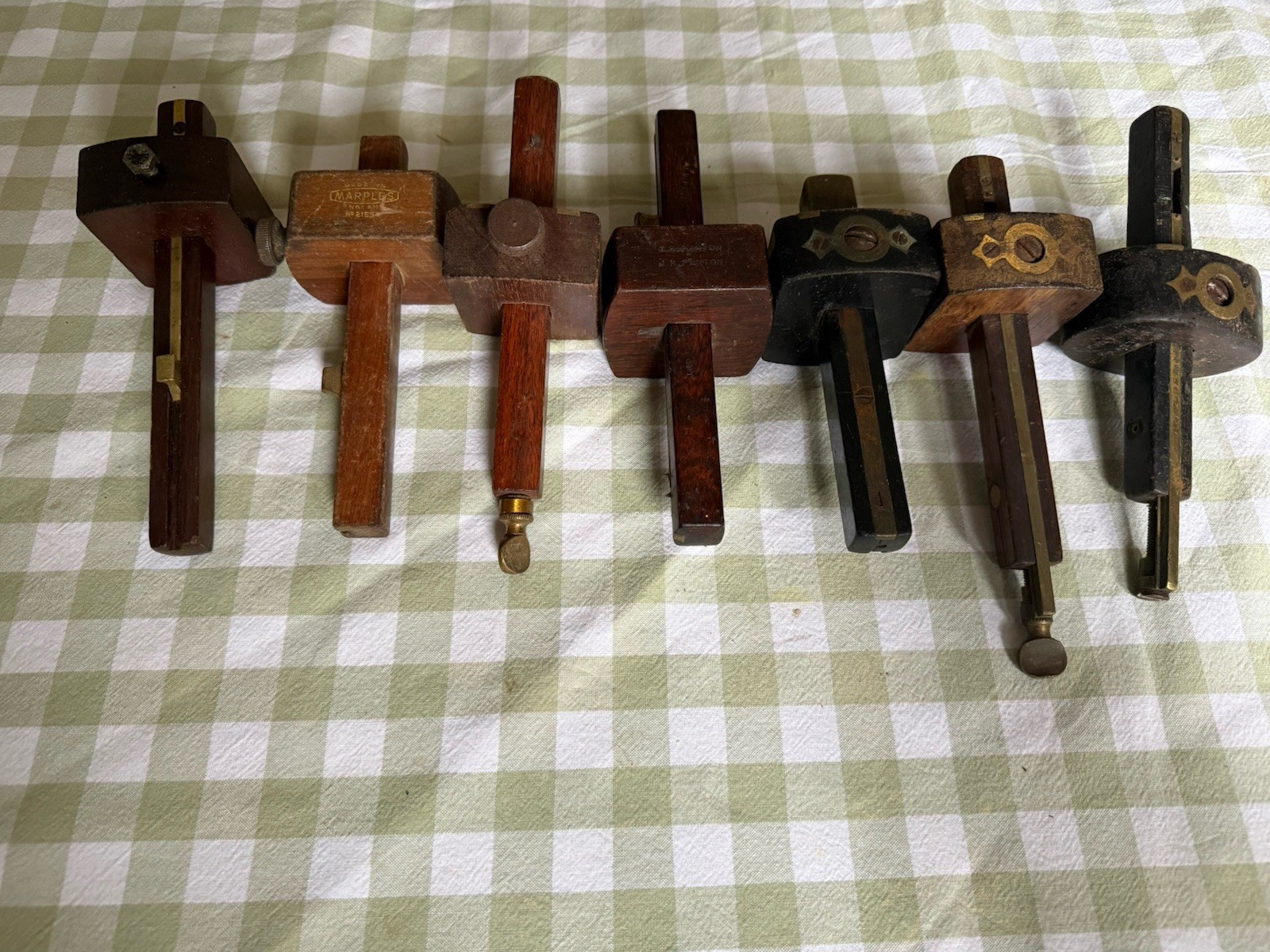Job Lot Of Nice Mortice Gauges. Marples Rosewood Etc