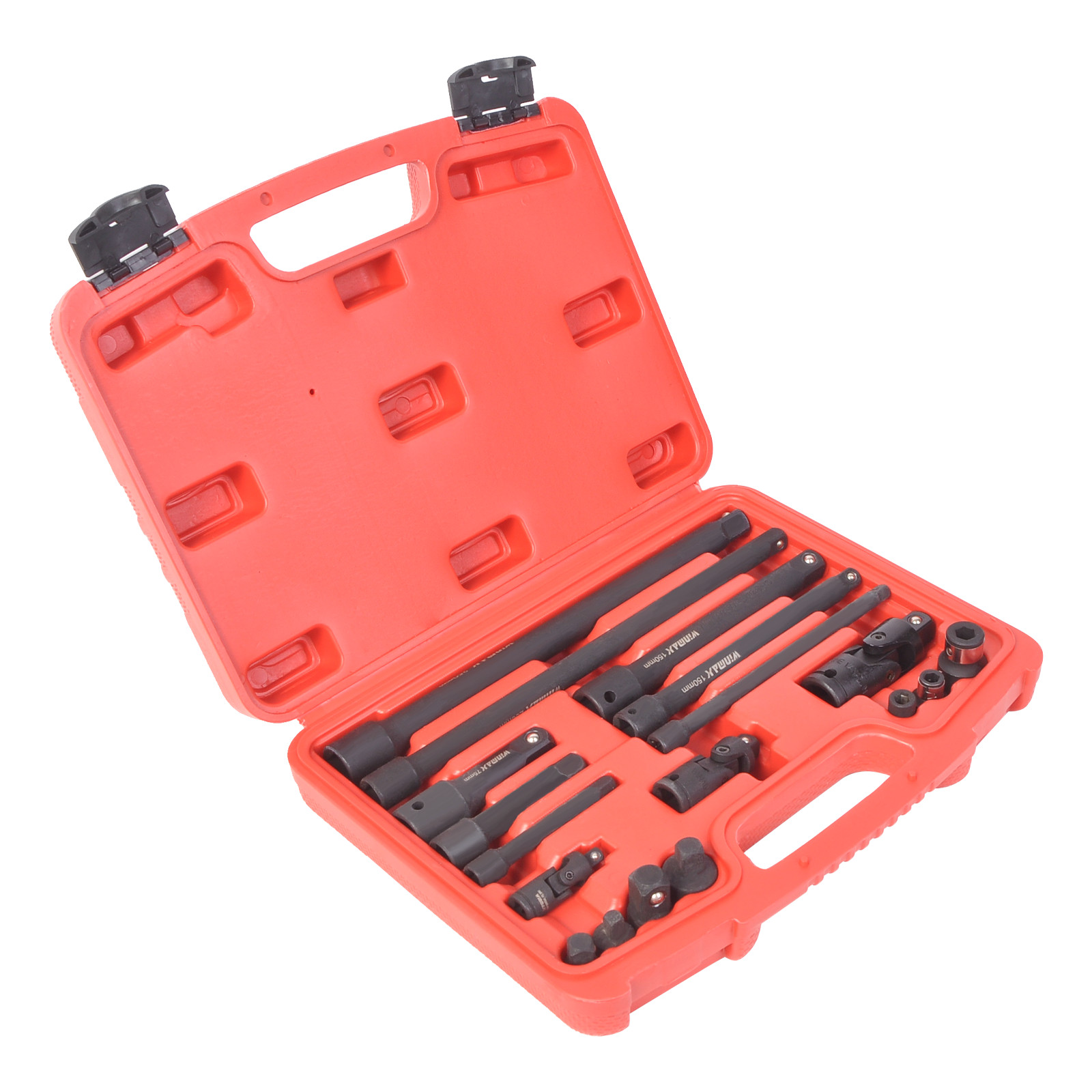 18 Pieces 1/4 , 3/8, 1/2 in Drive Impact Extension Rods Impact Extension Bar Set