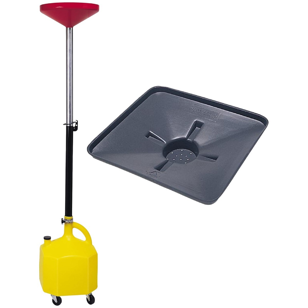 Lisle 11102 8-Gallons Oil Lift Drain And Lisle 17892 Lift Drain Funnel 22″ x 23″