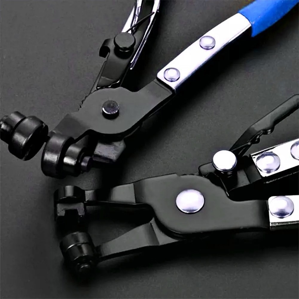 Automotive Flexible Hose Clamp Clip Pliers Kit Swivel Jaw Flat Angled Band Tool