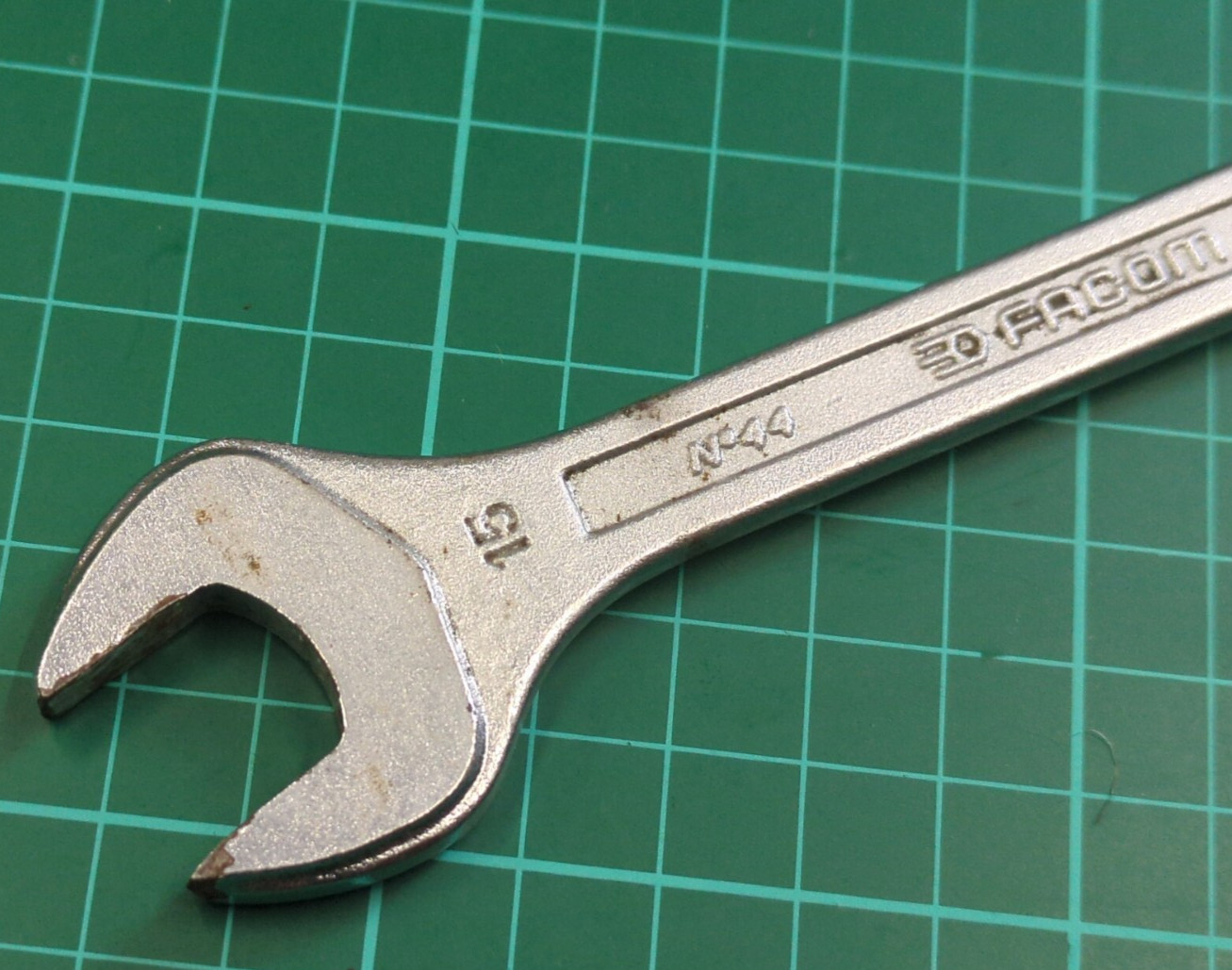 Vintage Facom No44 Vanachrome 14mm X 15mm Open Ended Spanner / Wrench France