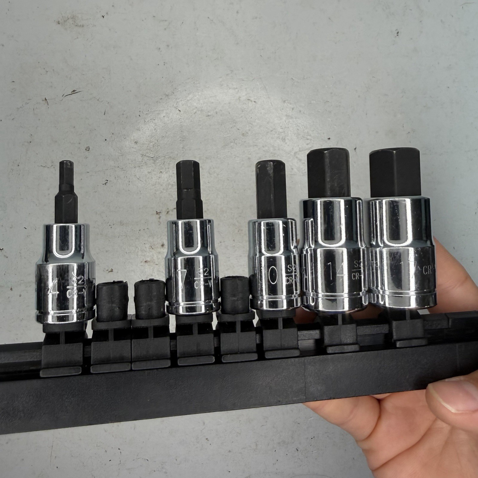 Pittsburgh Hex Bit Socket Set 6 Pc 3/8″ & 1/2″ Drive Metric 4mm-17mm