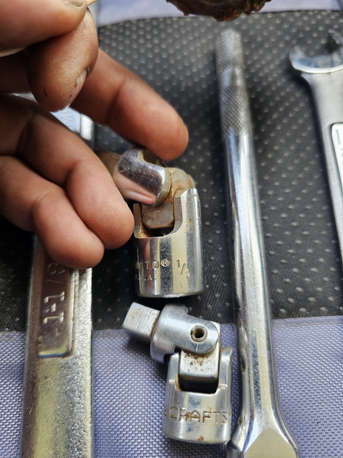 VTG Mix Tools Lot Wrenches & Ratchet,Proto,Craftsman,Snap-on Swivels Used #9
