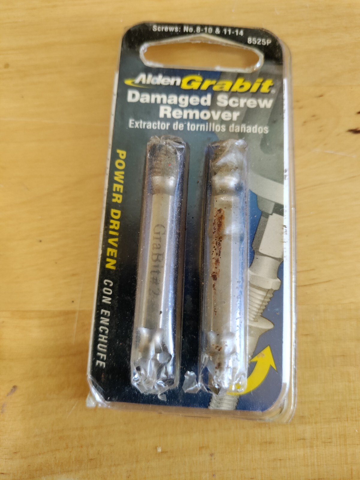ALDEN GRABIT 2 PIECE BOLT SCREW EXTRACTOR KIT TOOL #2=8-10 #3=11-14 MODEL 8521P