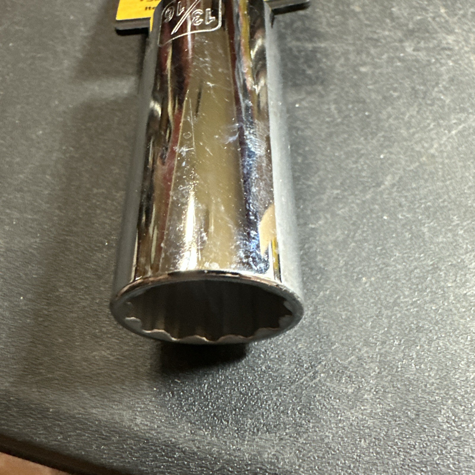 Klutch Deep Socket, SAE, 13/16in., 3/8”Drive, 12 pt