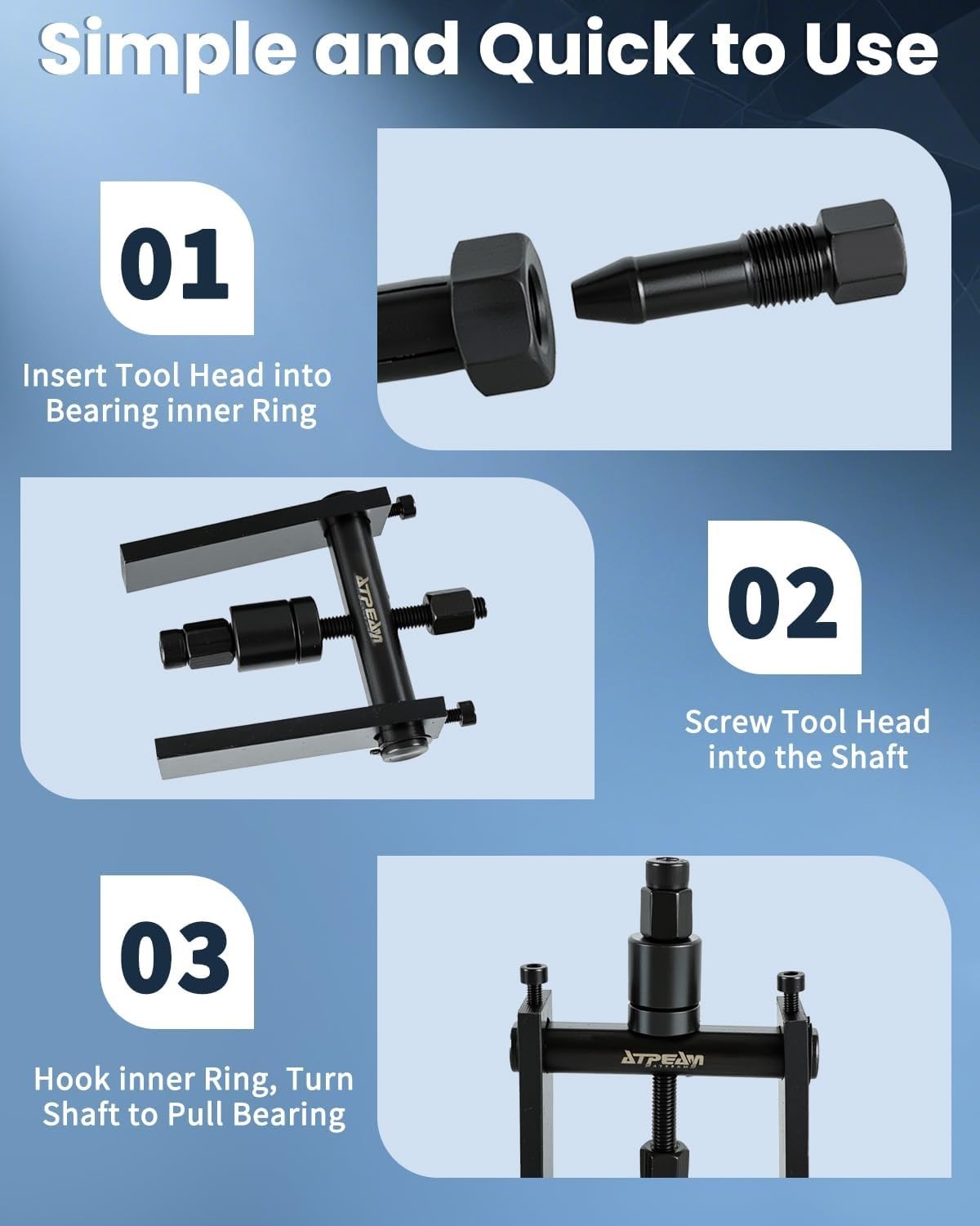 8-25mm Blind Hole Bearing Puller Tool for Removing Motorcycle Bearings
