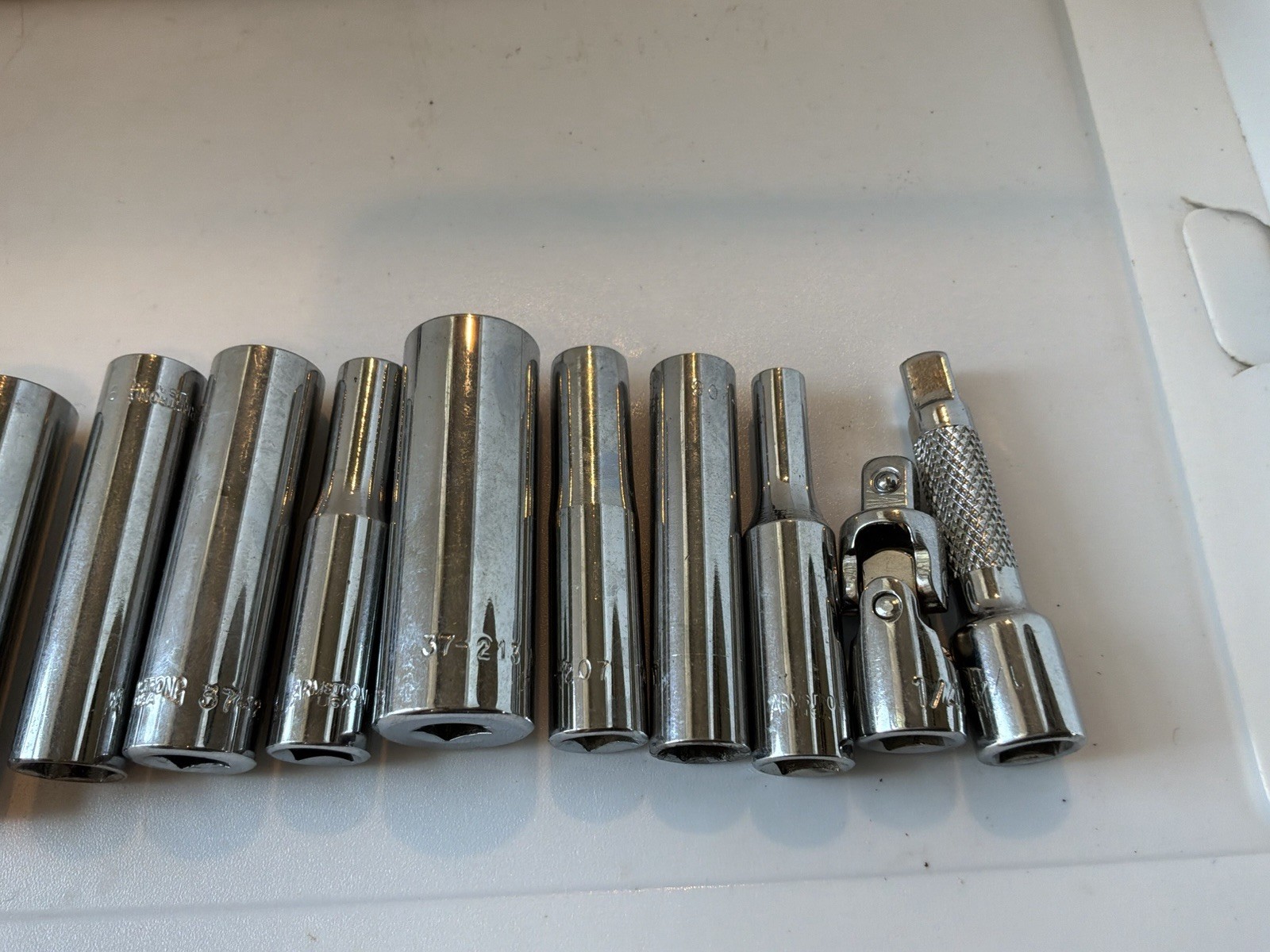 Vintage Armstrong Tools 43-152 Socket Set 1/2” Drive Ratchet USA w/ Case