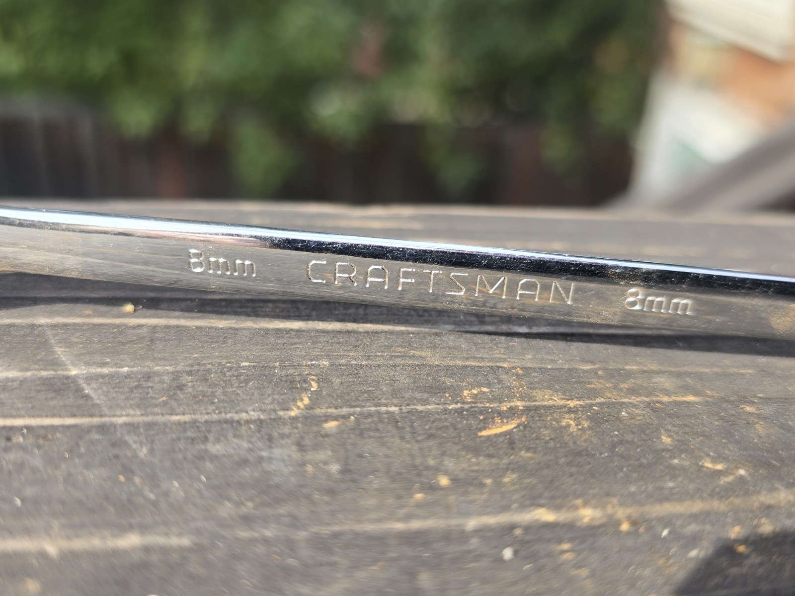 Craftsman 33059 D-AB 8MM Metric Chrome Ratcheting Combination Wrench USA
