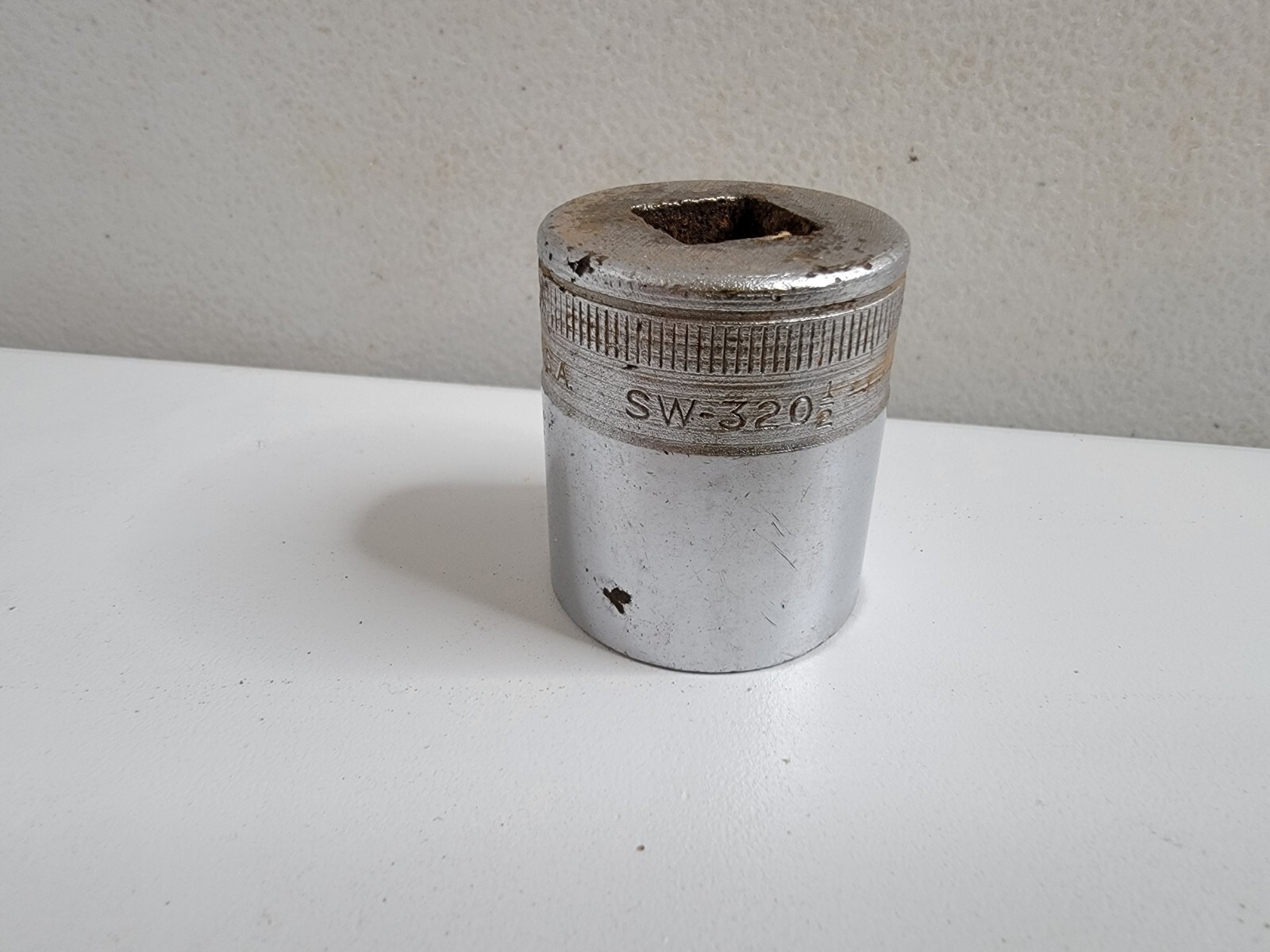 Snap-On Tools 1-Inch Socket SW-320 1/2 Inch Drive Chrome Made in USA Used