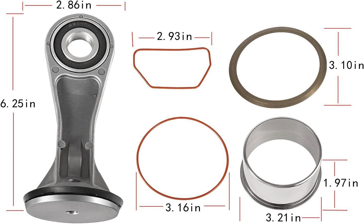For DeWALT Models D55146 D55167 D55168 Air Compressor Piston Kit 2-7/8″ N038785