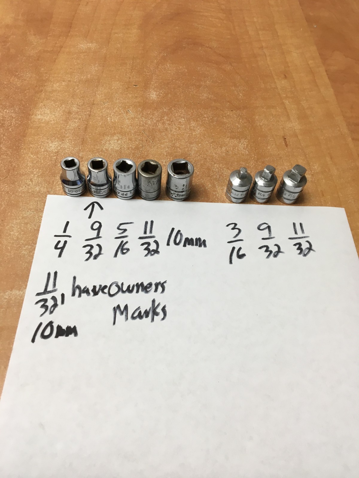 Snap-on PPM PMP PP 3/8″ Drive 8 Piece Internal External Pipe Plug Socket Lot