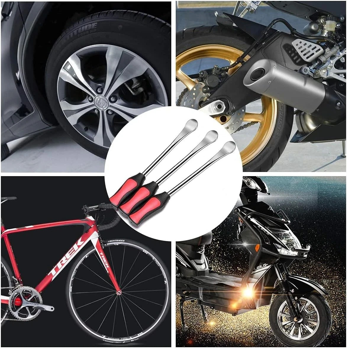 Steel Tire Spoon Lever Iron Tool Kit Professional Motorcycle Tire Changing Tool