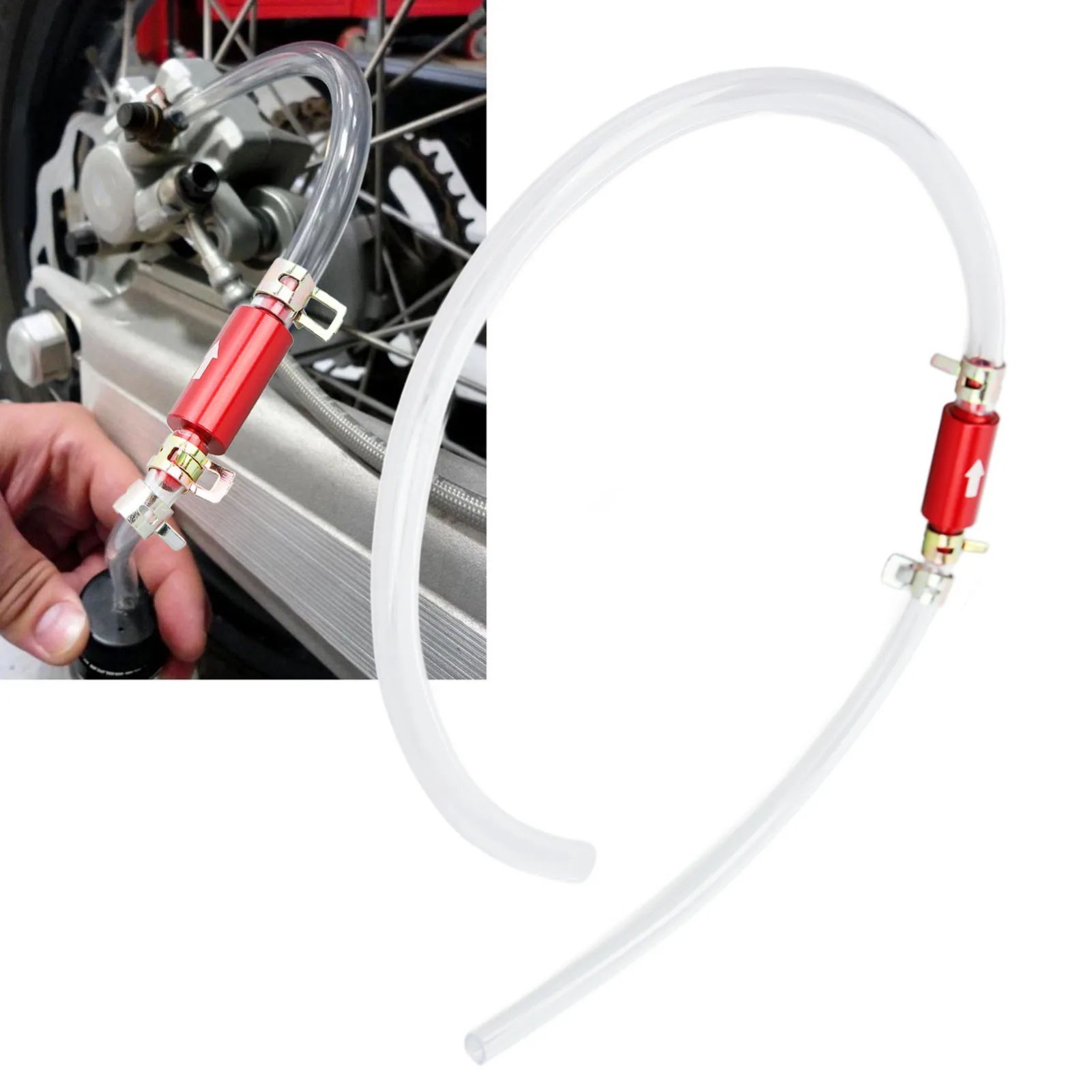 1Pair Brake Bleeder Hose 6MM Long Lasting One-Way Check Valve