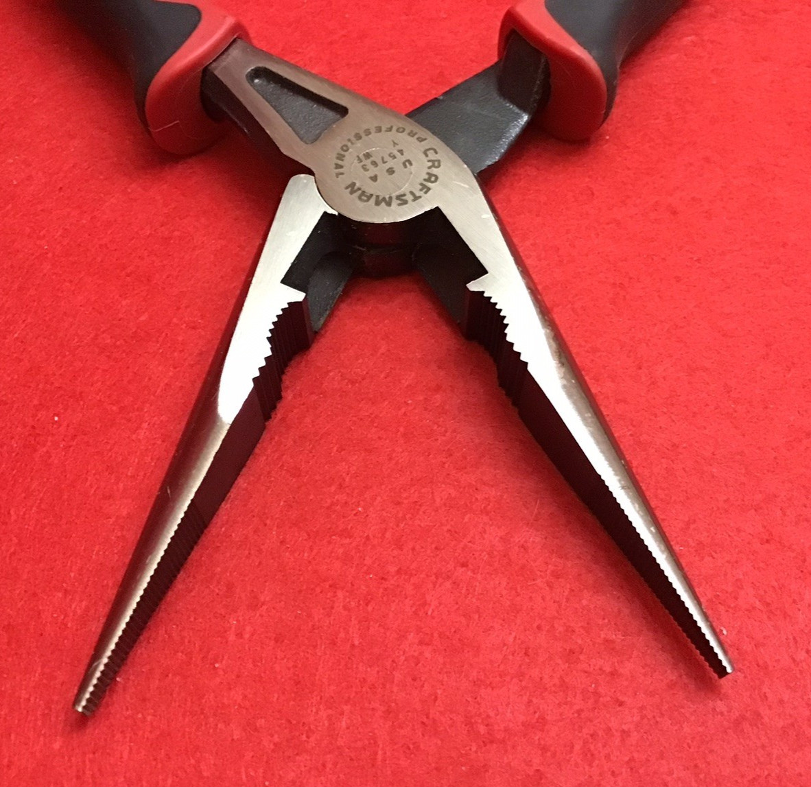 NOS-NEW-CRAFTSMAN PROFESSIONAL USA 8” NEEDLE NOSE PLIERS #45763 WF