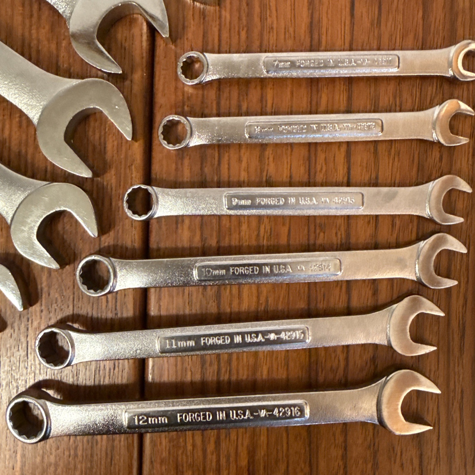 VTG Craftsman USA Metric Wrench Set 7mm-19mm V-Inverted -V VA 12pc