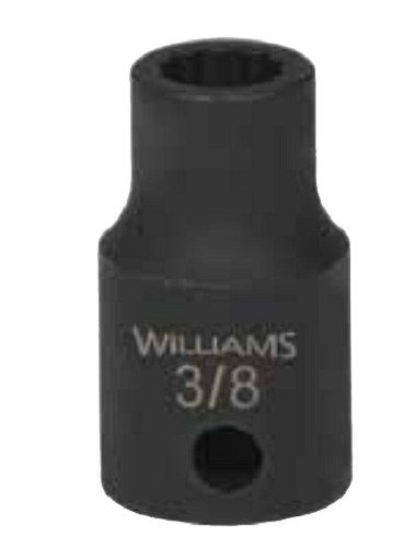 1/2″ Drive Shallow Impact Socket,12 Point, SAE, Black Industrial Finish,Williams