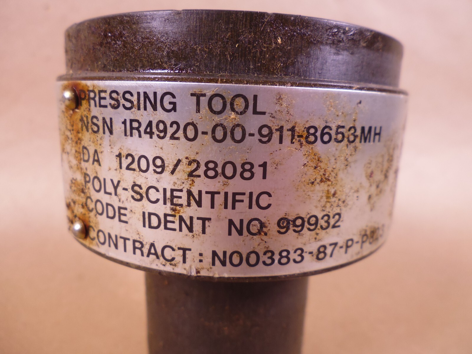 Poly-Scientific 28081 Pressing Tool , 4920-00-911-8653