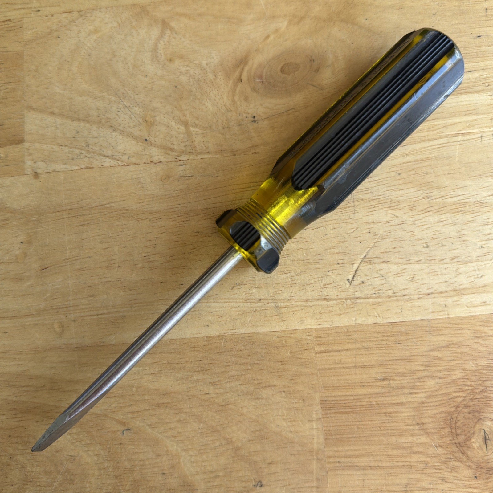 Blackhawk Tools 1/4″ Flat Slotted Screwdriver Yellow Black Handle ST1004 USA