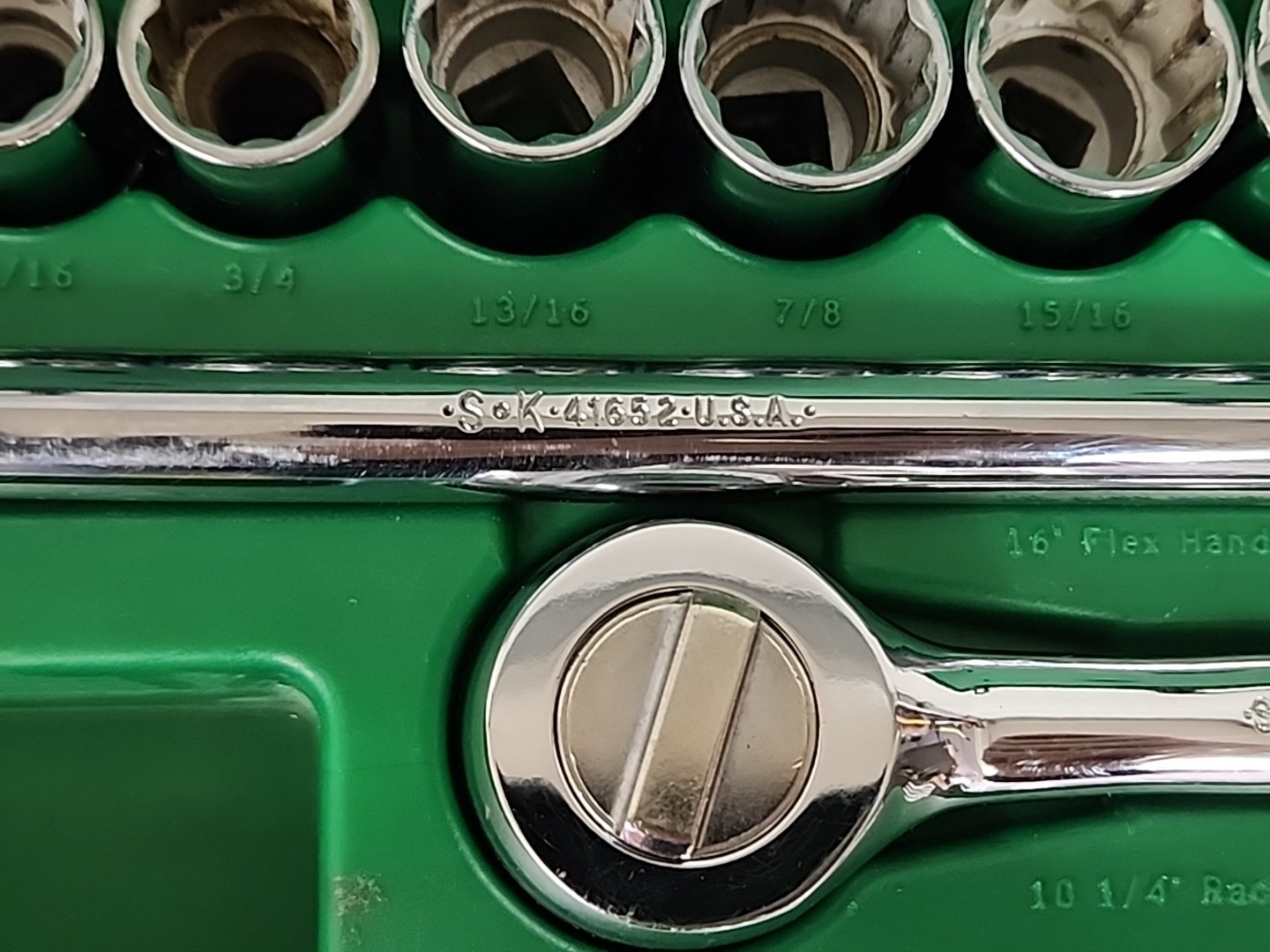 SK Tools 4116 17 Piece 1/2″ Drive Shallow Socket Set w/Ratchet S-K 7/16 to 1-1/4
